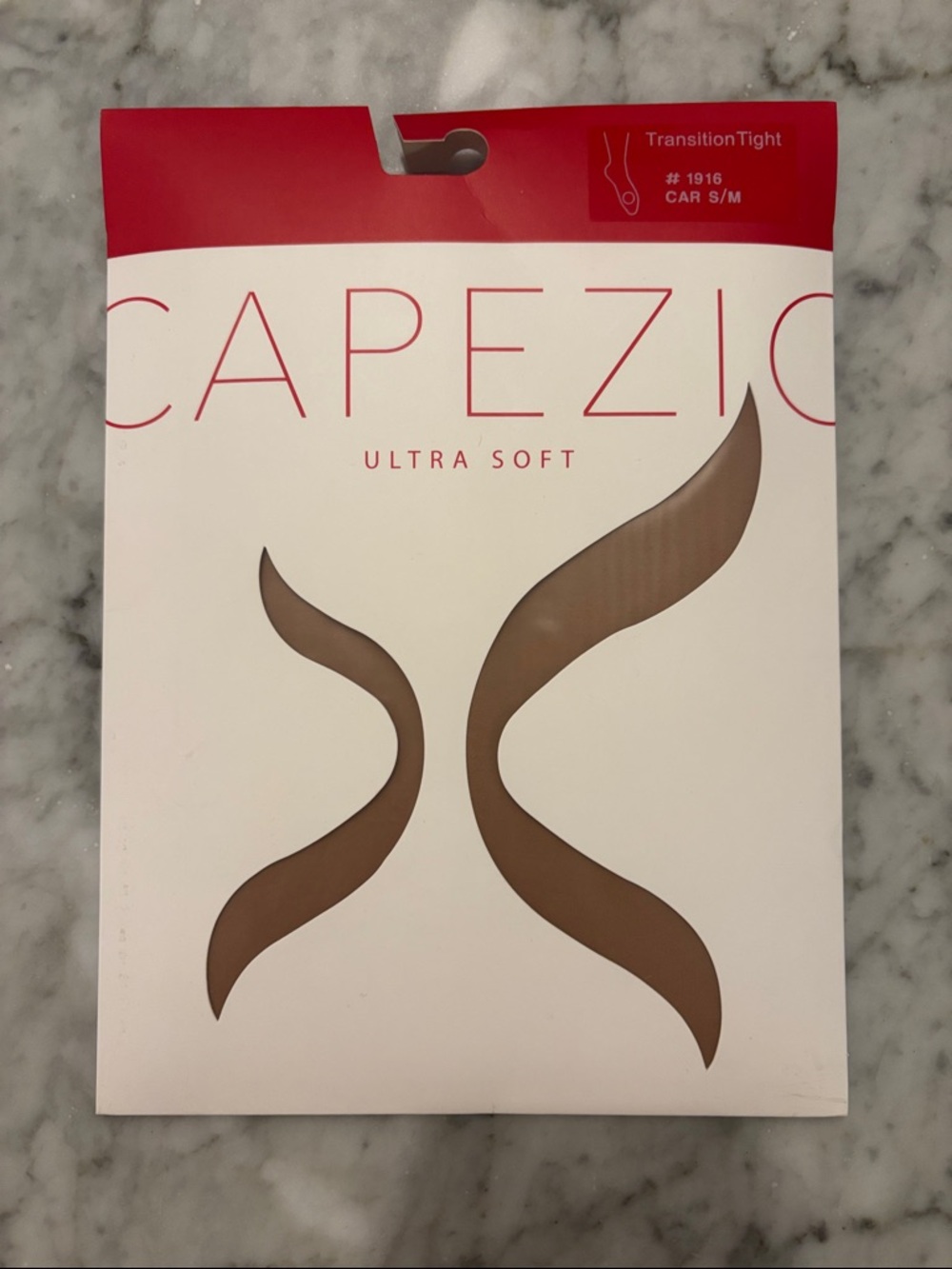 Capezio Ultra Soft Transition Tights (#1916) in the color Caramel and size S/M